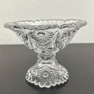 Imperial Glass Co EAPG Star & Arch Motif #555 Scalloped Edge Open Jam Compote